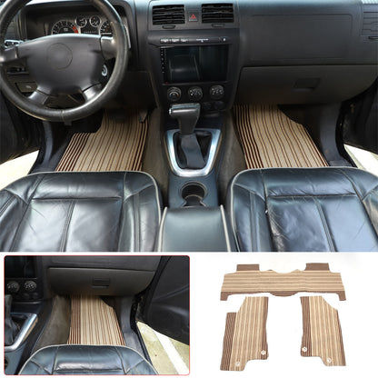 Red Car Floor Mats Cargo Carpets Foot Pads For Hummer H3 2005-2009 1