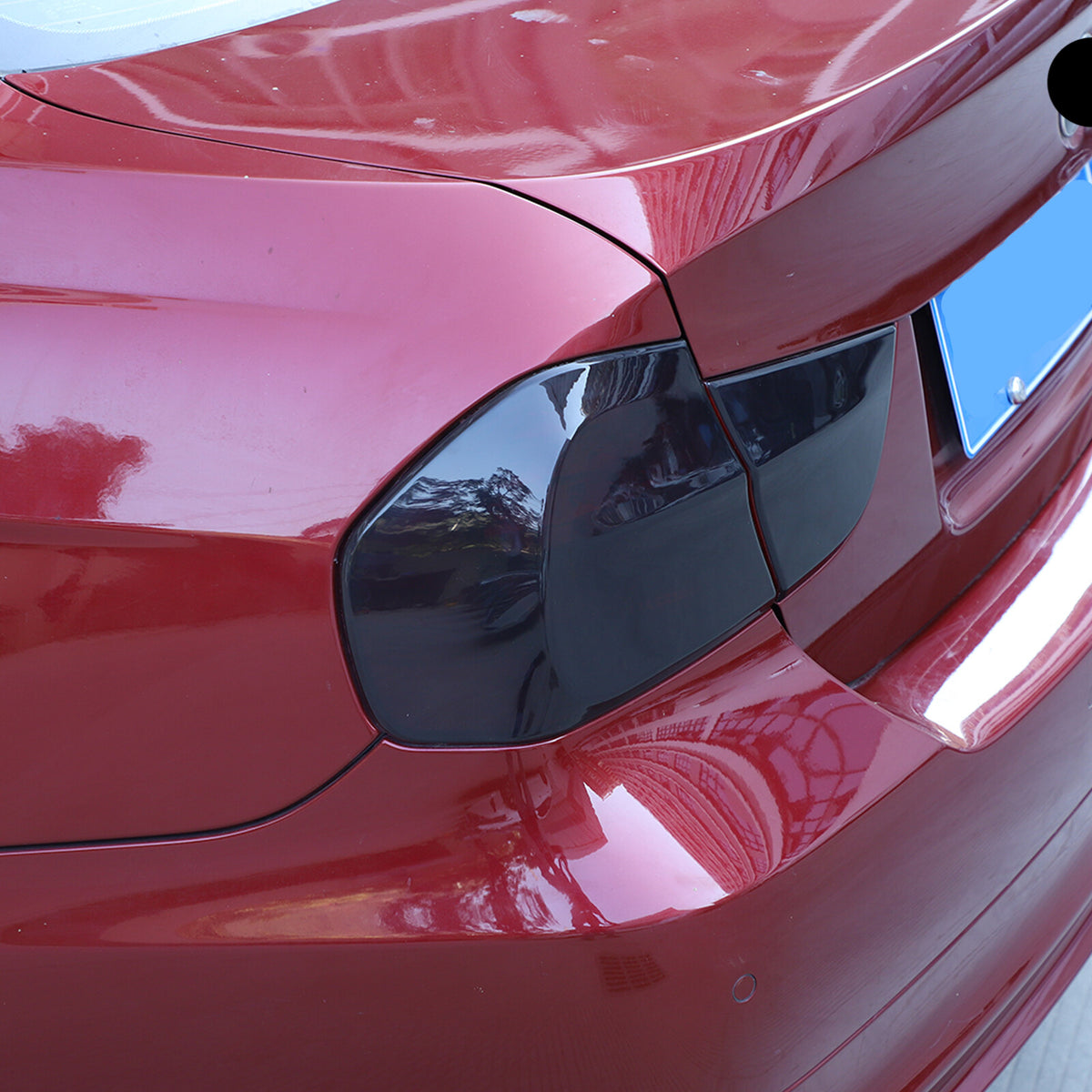 Smoked Black Rear Tail Light Guard Cover Trim Bezels For BMW 3 Series E90 09-12 3