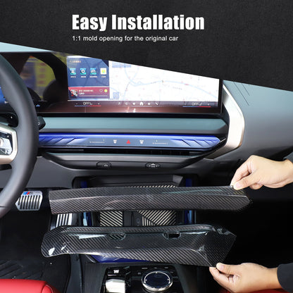 Real Dry Carbon Fiber Center Console Air Vent Trim For BMW X3 G45 2025+ 3