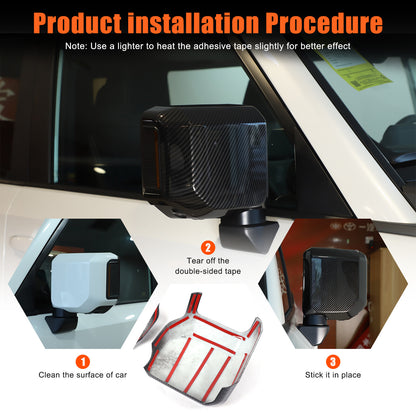 ABS Carbon Fiber Review Mirror Cover Trim For Lexus GX GX550 2024-2025 20