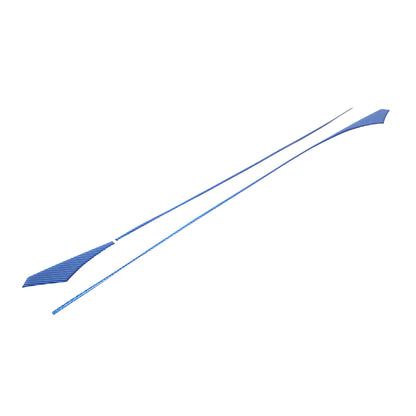 Blue Carbon Fiber Inner Door Panel Waistline Trim Sticker For Corvette C6 05-13 12