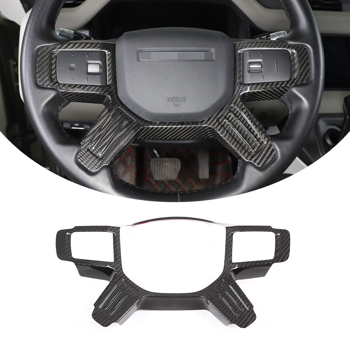 Real Dry Carbon Fiber Full Interior Trim Set For LR Defender 90 110 L663 20-23 5
