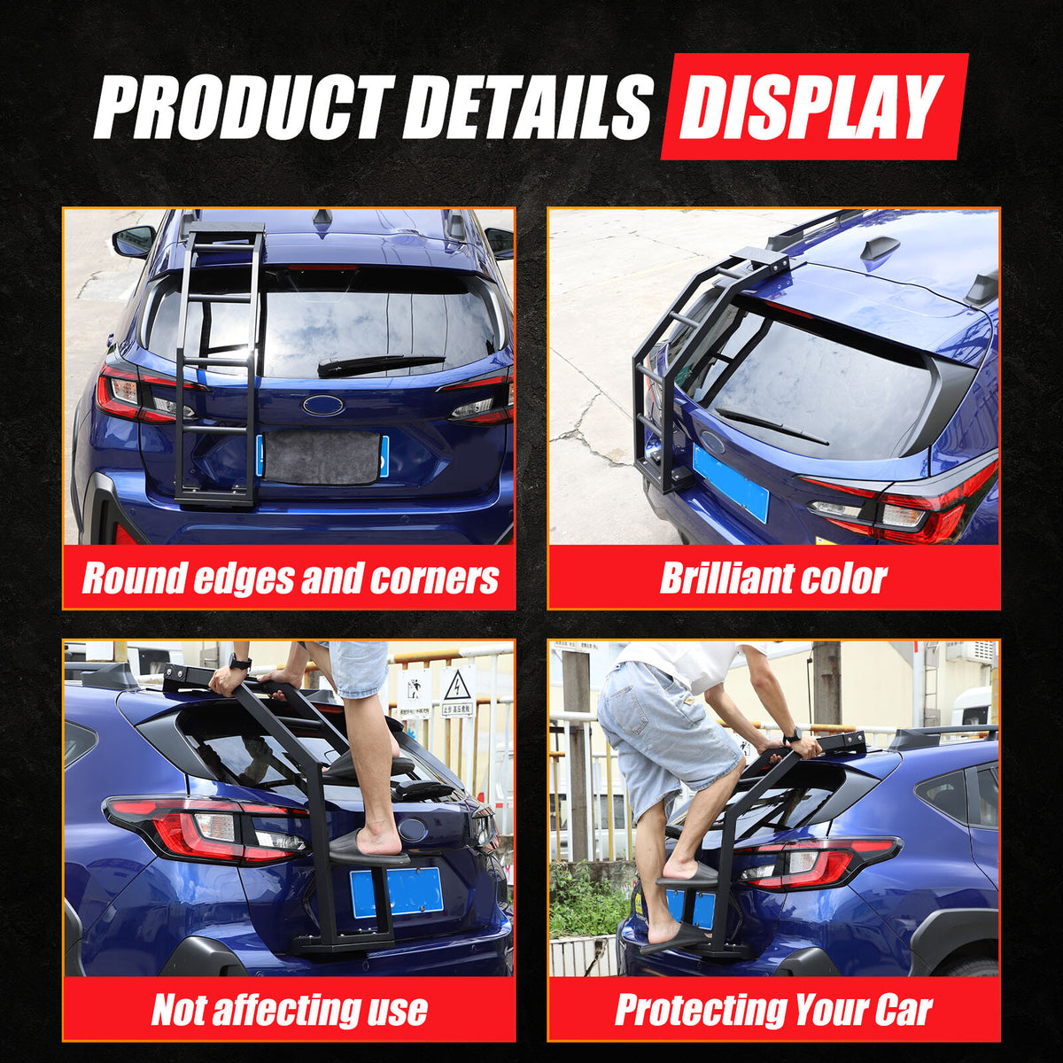 Back Rear Roof Ladder Tailgate Driver Side Rack For Subaru Crosstrek 2024+ US 21