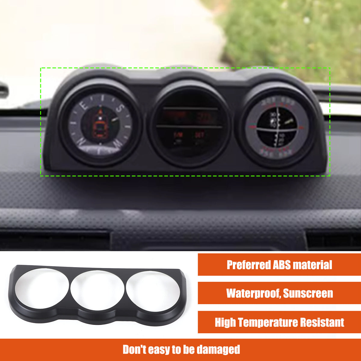 Matte Black ABS Interior Full Set Cover Trim Kit Set For FJ Cruiser 2007-2021 3