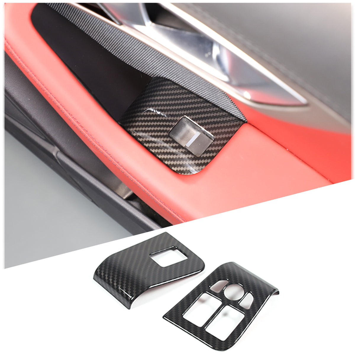 ABS Carbon Fiber Interior Full Set Cover Trim Kit For Jaguar F-type X152 2013-25 - Styles 1-5 48