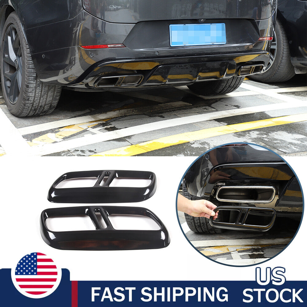Black Steel Exhaust Pipe Tail Throat Cover Trim For LR Range Rover Sport 23+ US 1