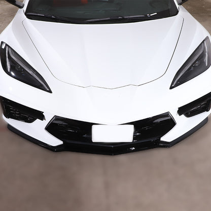 Replacement Glossy Black Front Bumper Lip Spoiler For Corvette C8 2020-2025 US 5