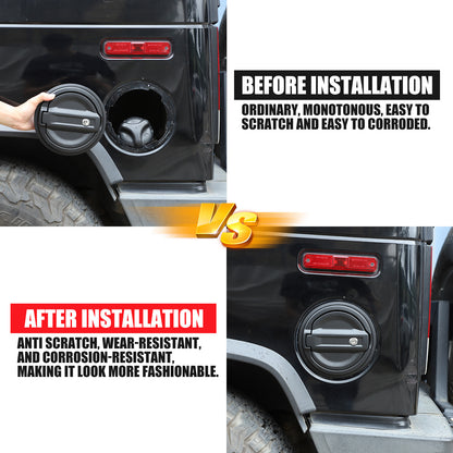 Locking Fuel Door Black Gas Tank Cap Cover Lock Key For Hummer H2 2003-2009 18