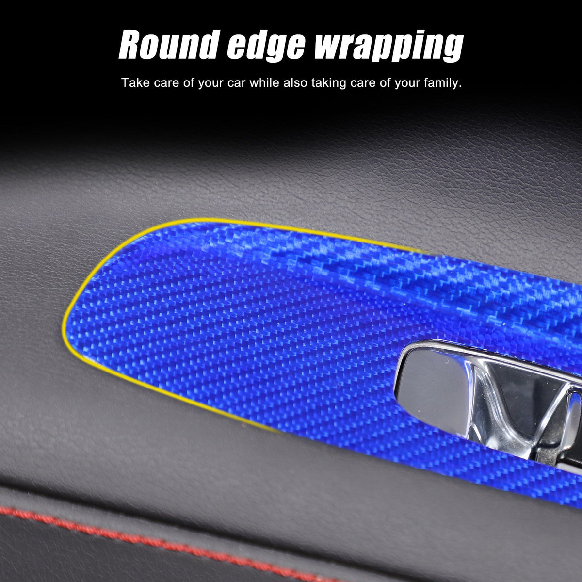 Blue Real Carbon Fiber Window Lift Switch Trim For Corvette C8 Coupe 20+ US 11