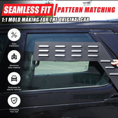 Rear Door Window Louver Air Vent Panel Trim Cover For Land Rover Discovery 5 17+ 3