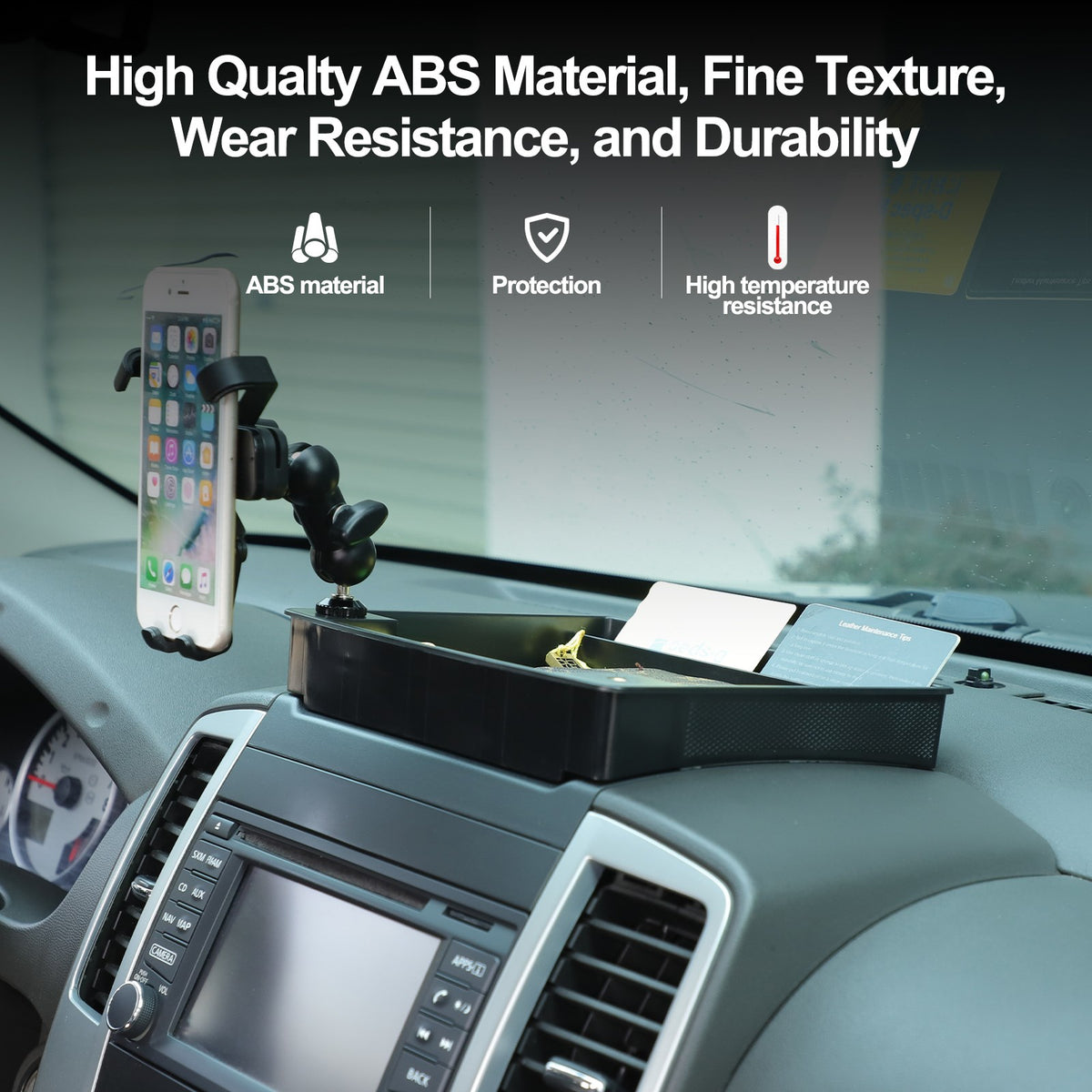 Dashboard Storage Box Organizer Phone Holder For Nissan Frontier 09-17 US 5