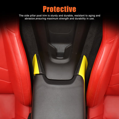 Yellow ABS Center Console Lower Armrest Box Panel Trim For Corvette C8 2020+ 6