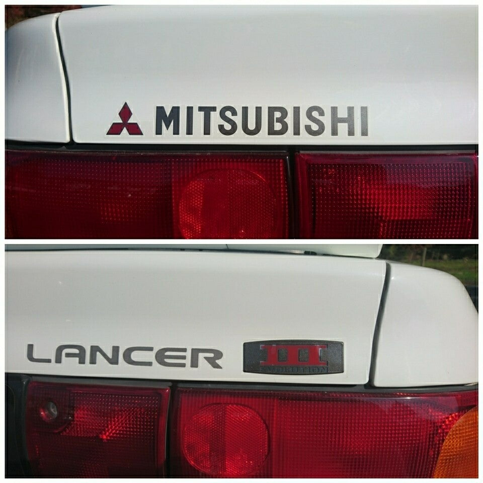 Mitsubishi Lancer Evolution EVO3 CE9A Genuine Rear Decal Emblem 3 Set JDM OEM 8