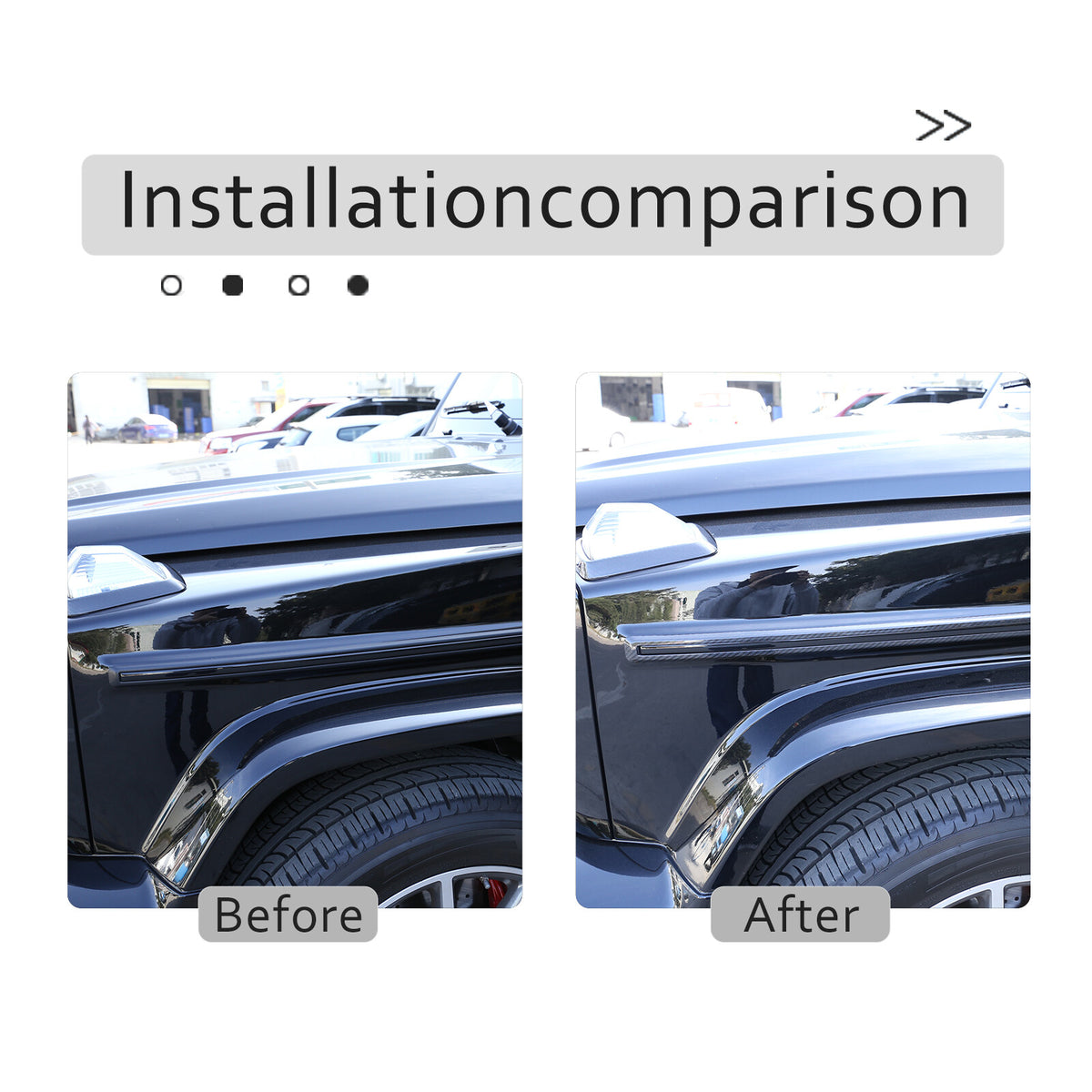 Real Carbon Fiber Side Door Body Molding Trim For Benz G W463 G350 G55 G63 19-21 2