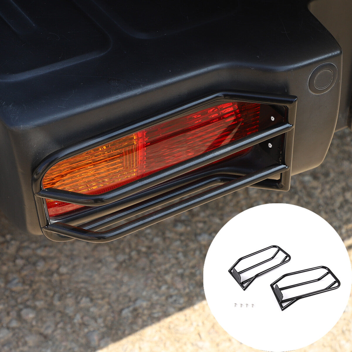 For 07-21 Toyota FJ Cruiser Rear Tail Light Lamp Cover Trim Carbon Steel 2PCS US 1