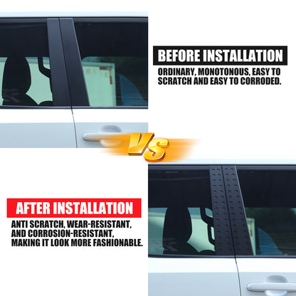 Black Alloy Window Center Pillar Trim Panel For Toyota Land Cruiser LC250 24+ 21