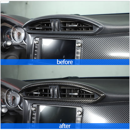 Carbon fiber Central Console Air Outlet Vent Cover Trim For Toyota 86/Subaru BRZ 9