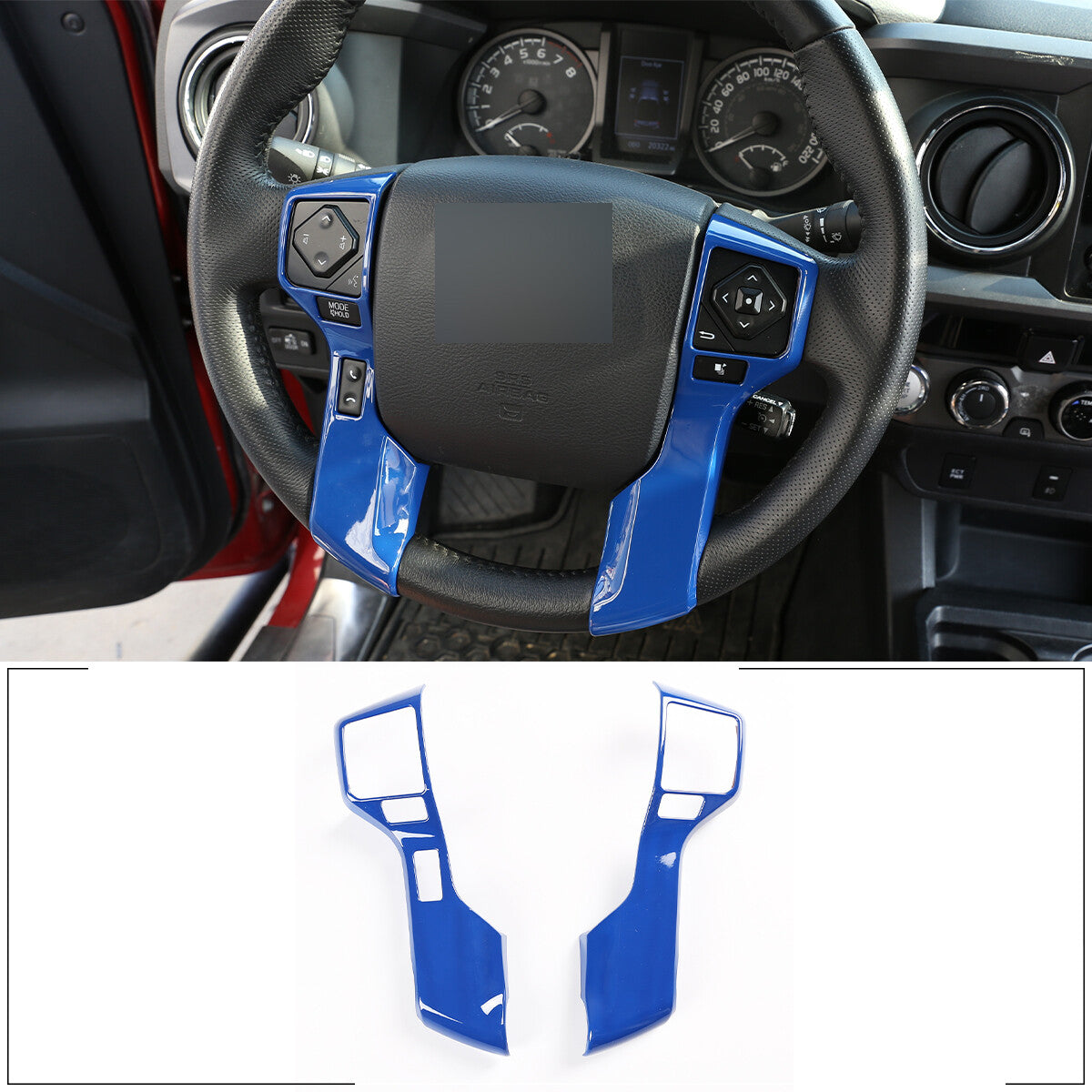ABS Blue Interior Console Cover Trim Car Accessories For Toyota Tacoma 16-23 - Styles 1-5 1