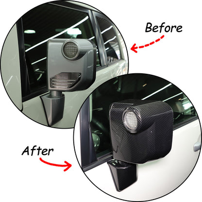 Carbon fiber ABS Door Handle & Rearview Mirror Trim Cover For FJ Cruiser 2007-21 10