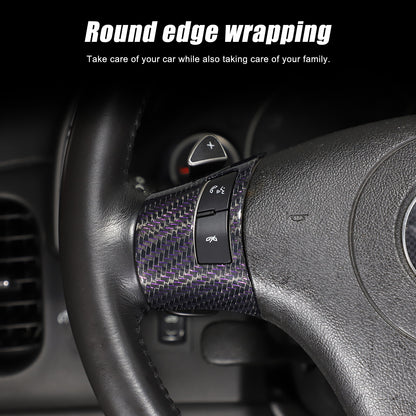 Real Carbon Fiber Steering Wheel Button Cover Trim For Corvette C6 2005-2013 12