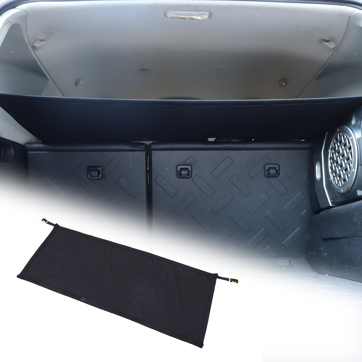 Black Rear Trunk Cargo Cover Sun Shade Sun Visor For Toyota FJ Cruiser 2007-2021 7