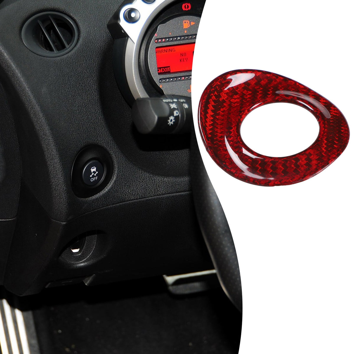 Red Real Carbon Fiber Interior Center Console Trim For Nissan Z 400Z RZ34 2023+ 96