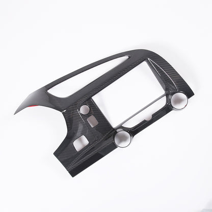 Real Carbon Fiber Center Dashboard AC Air Vent Cover Trim For Corvette C7 14-19 17