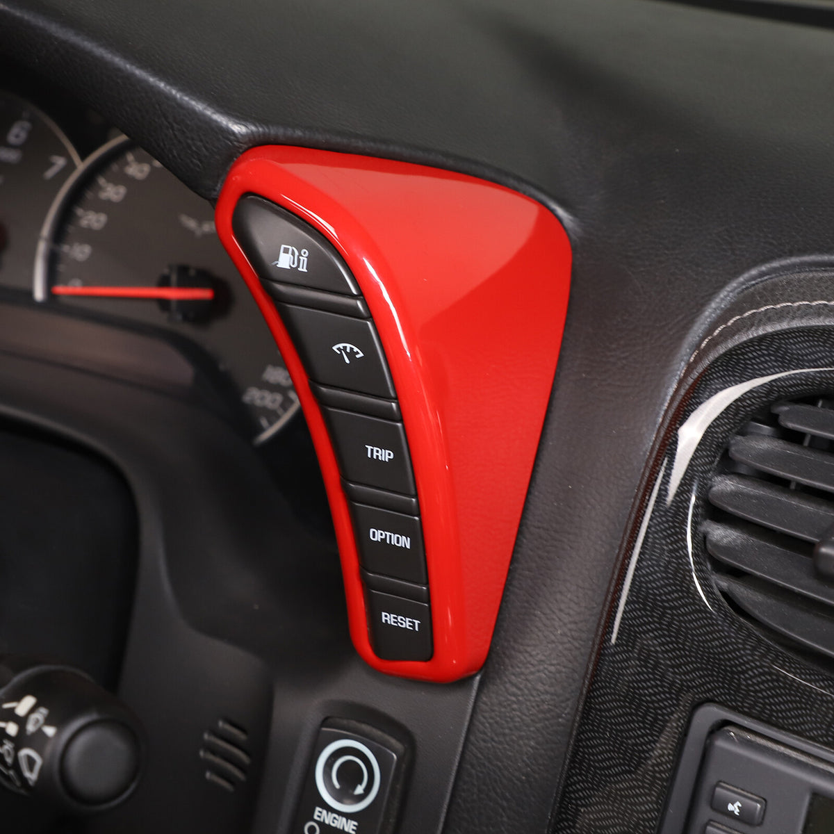 Red ABS Dashboard Interior Air Outlet Trim Set Kit For Corvette C6 2005-13 US 11
