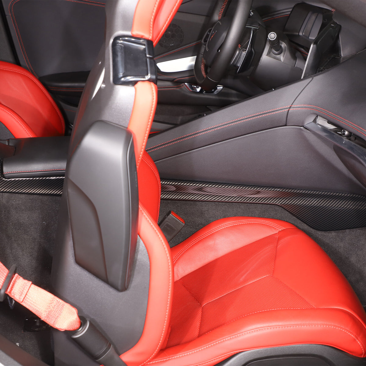 Carbon Fiber ABS Interior Full Decor Cover Trim Kit For Corvette C8 2020-2025 - Styles 36-40 27