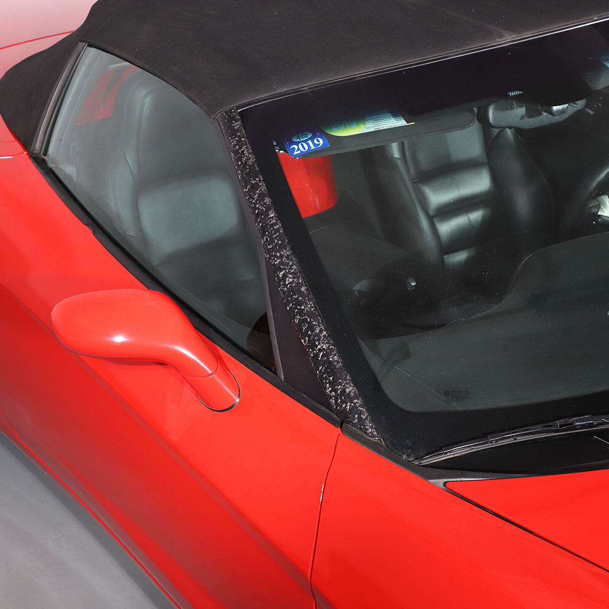 Forge Carbon Fiber Exterior Windshield A-Pillar Cover Trim For Corvette C6 05-13 6