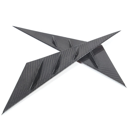Real Carbon Fiber Window Windshield Triangle A-Pillar Trim Kit For Corvette C6 9
