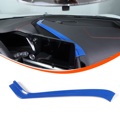 ABS Blue Interior Navigation Screen Rear Trim Cover For Corvette C8 2020-2025 4