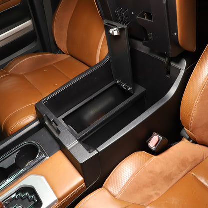 For Toyota Tundra 2014-21 Center Console Small Safe GUN Storage Lock Box W/ TRAY 4