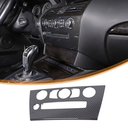 ABS Carbon Center Air Conditioning Cover Trim For BMW 6 Series E63 E64 2004-2009 3