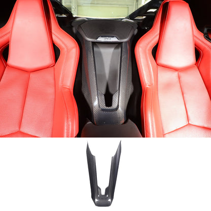 Real Carbon Fiber Waterfall Console Wireless Charger Cover For Corvette C8 20-26 7