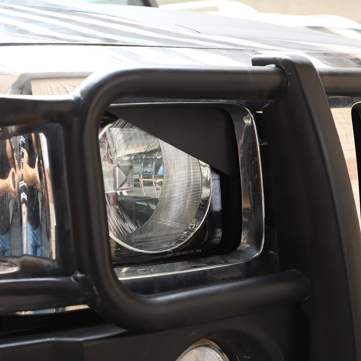Front Light Headlight Lamp Angry Eyes Trim Cover For Hummer H3 2005-2009 3