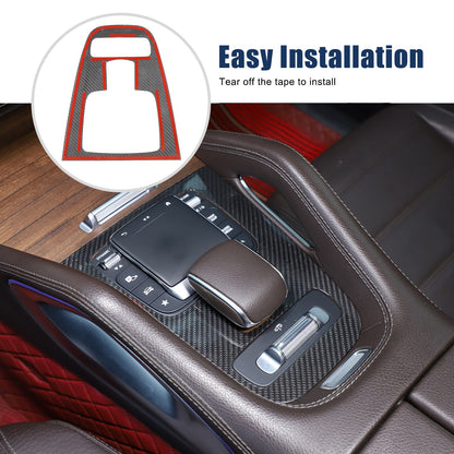 Real Carbon Fiber Gear Shift Panel Trim Cover For Benz GLE V167/GLS X167 2020+ 19