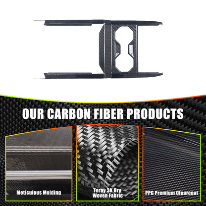 Real Dry Carbon Fiber Center Console Interior Trim For Tesla Cybertruck 2024+ 16