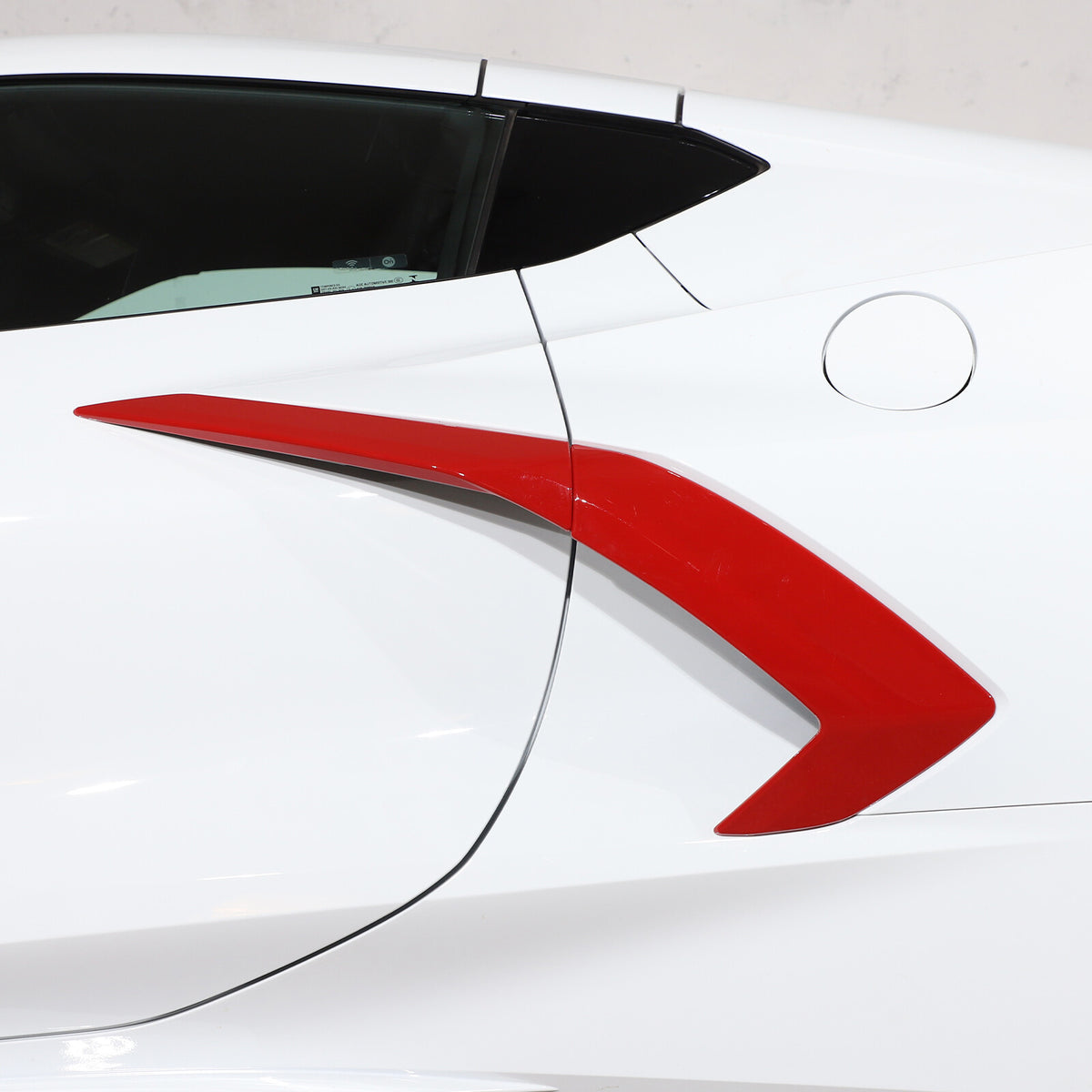 Red ABS Exterior Body Side Air Vent Cover Trim Molding For Corvette C8 2020-2026 3