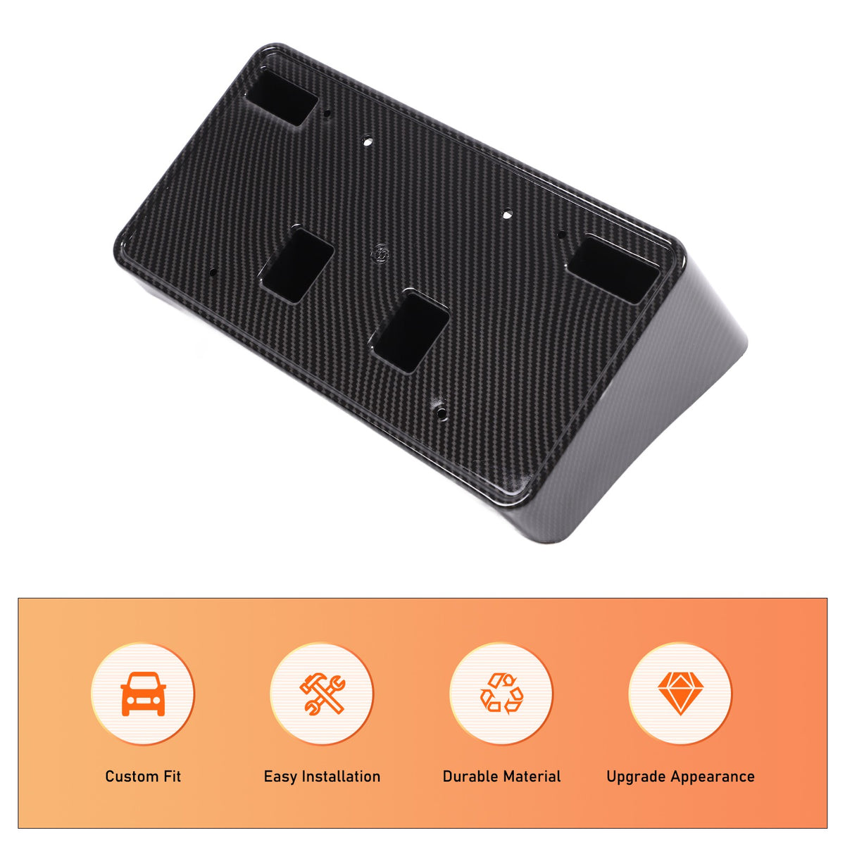 Carbon Fiber ABS Front License Plate Bracket For Corvette C8 20+ OE: 86801045 US 19