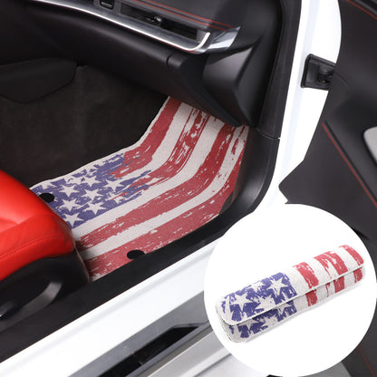 US Flag Car Floor Mats Cargo Carpets Foot Pads For Corvette C8 2020-2026 2