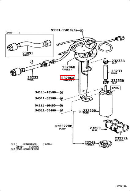 TOYOTA Genuine COROLLA GT LEVIN AE86 FUEL PUMP BRACKET For IN-TANK 23206-16170 3