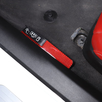 Red Soft Carbon Fiber Interior Decor Trim Kit Cover Set For Corvette C8 20-25 73