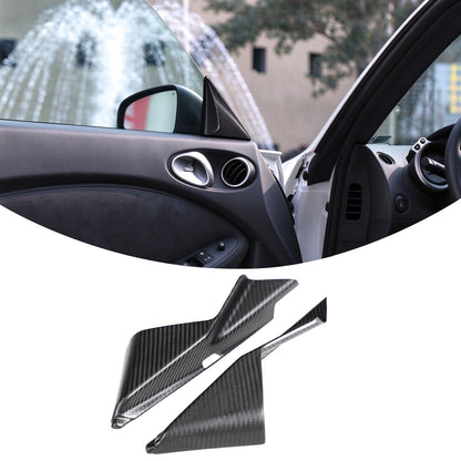 Matte Real Carbon Fiber Front Inner A-Pillar Trim For Nissan 370Z Z34 2009-2020 11