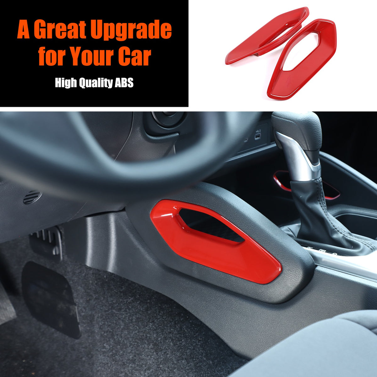 Sport Red ABS Center Console Side Armrest Trim Cover For Nissan Frontier 22+ US 1