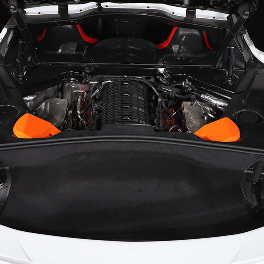 Orange Rear Shock Tower Protective Cover Trim For Corvette C8 Coupe 20-26 2