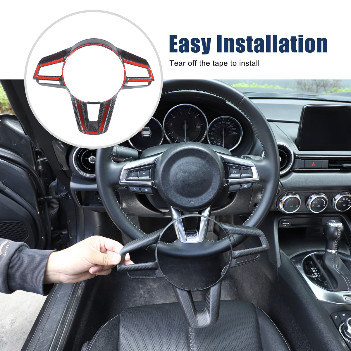 Matte Real Dry Carbon Fiber Interior Full Trim For Mazda MX-5 Miata 2016-2026 8