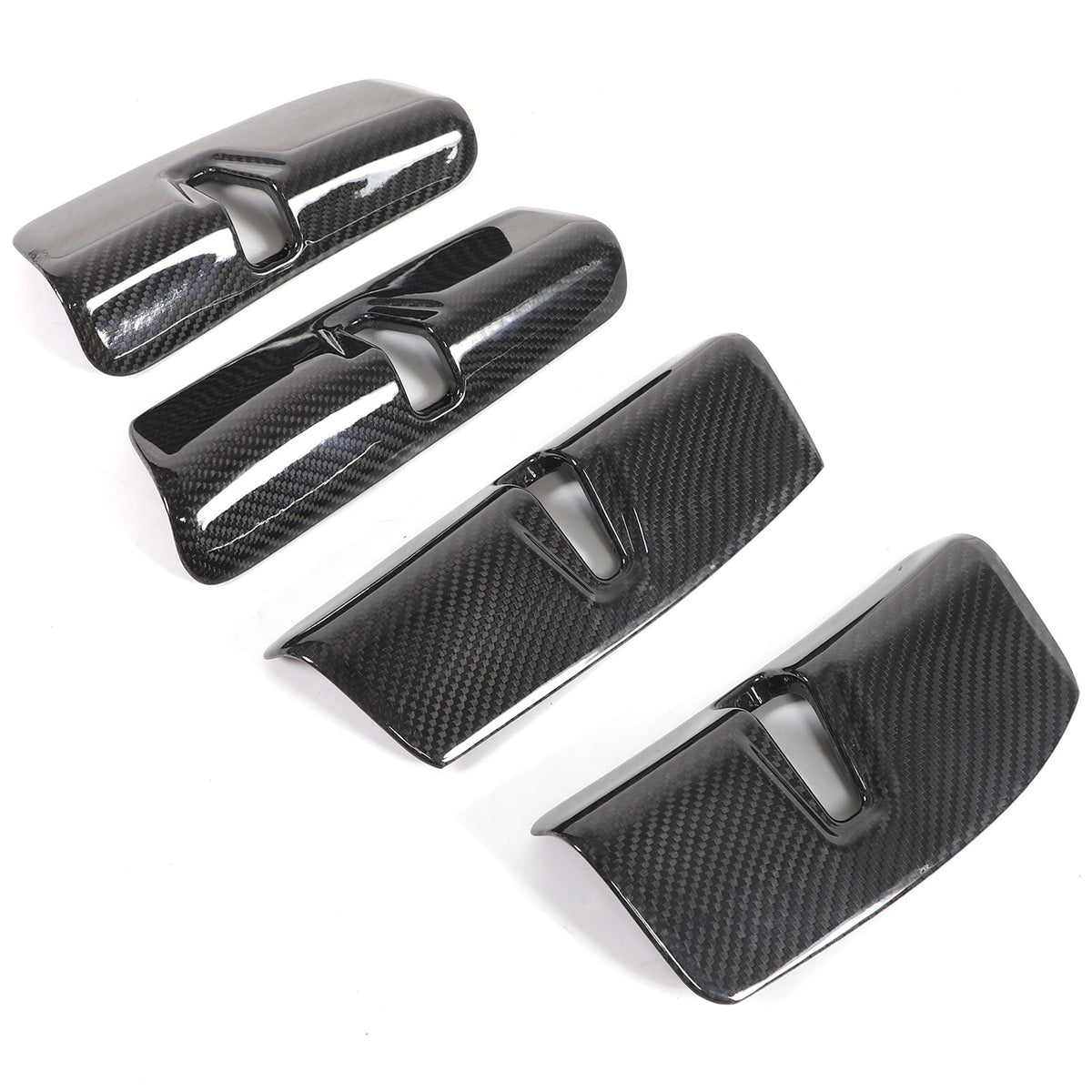 Real Carbon Fiber Interior Door Lock Trim Cover For Porsche Panamera 17-23 13