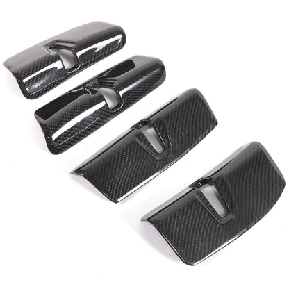 Real Carbon Fiber Interior Door Lock Trim Cover For Porsche Panamera 17-23 13