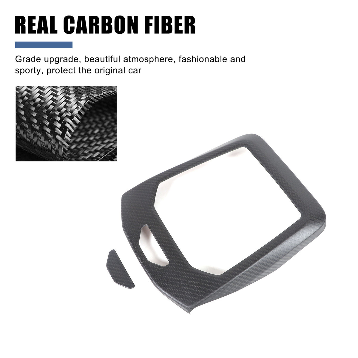 Matte Carbon Fiber Console Gear Panel Trim Cover For BMW 5 Series G60 i5 2024+ 13